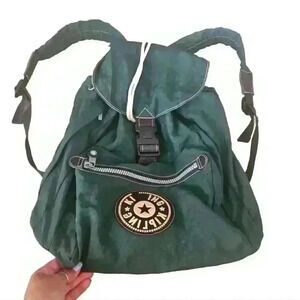 Kipling Vintage Green Nylon Backpack
